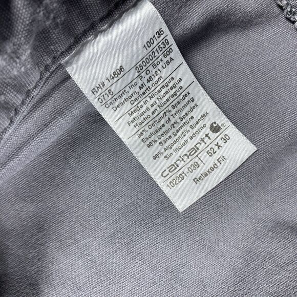 CARHARTT 102291 Pants Mens Rigby Rugged Flex Canvas Relaxed Fit Pants Size 52x30 - Picture 5 of 6